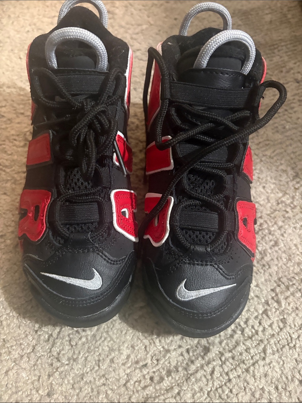 Nike Kids Black and Red High-Top Sneakers